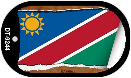 Namibia Flag Scroll Metal Novelty Dog Tag Necklace DT-9244