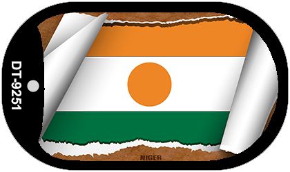 Niger Flag Scroll Metal Novelty Dog Tag Necklace DT-9251