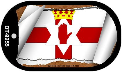 Northern Ireland Flag Scroll Metal Novelty Dog Tag Necklace DT-9255