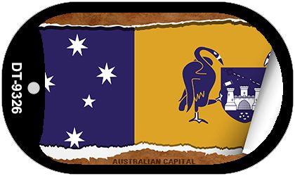 Australian Capital Flag Scroll Metal Novelty Dog Tag Necklace DT-9326