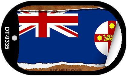 New South Wales Flag Scroll Metal Novelty Dog Tag Necklace DT-9335