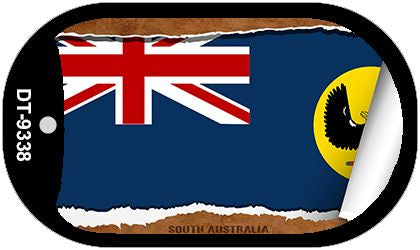 South Australia Flag Scroll Metal Novelty Dog Tag Necklace DT-9338