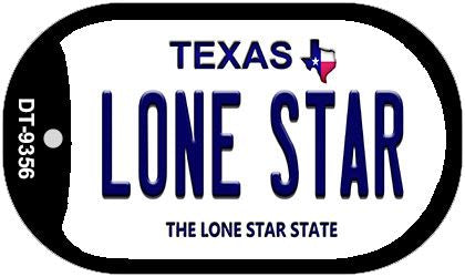 Lone Star Texas Novelty Metal Dog Tag Necklace DT-9356
