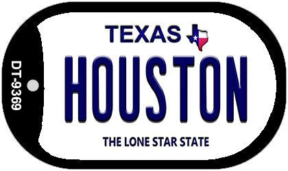 Houston Texas Novelty Metal Dog Tag Necklace DT-9369