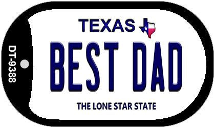 Best Dad Texas Novelty Metal Dog Tag Necklace DT-9388