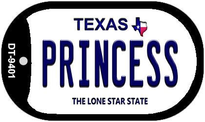 Princess Texas Novelty Metal Dog Tag Necklace DT-9401