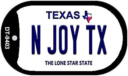 N Joy TX Texas Novelty Metal Dog Tag Necklace DT-9403