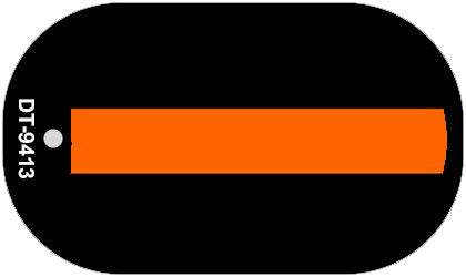 Orange Thin Line Novelty Dog Tag Necklace DT-9413