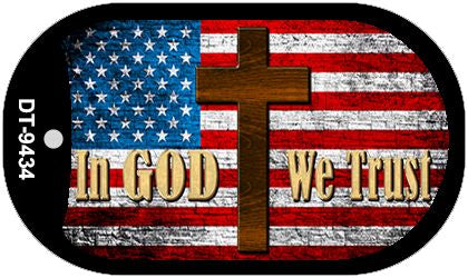 In God We Trust Metal Novelty Dog Tag Necklace DT-9434