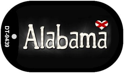 Alabama Flag Script Novelty Metal Dog Tag Necklace DT-9439