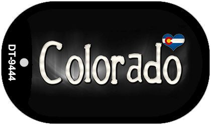 Colorado Flag Script Novelty Metal Dog Tag Necklace DT-9444