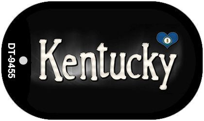 Kentucky Flag Script Novelty Metal Dog Tag Necklace DT-9455
