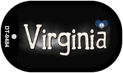 Virginia Flag Script Novelty Metal Dog Tag Necklace DT-9484