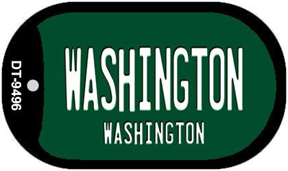 Washington Green Washington Novelty Metal Dog Tag Necklace DT-9496