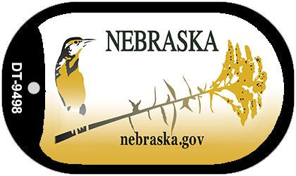 Nebraska State Blank Novelty Metal Dog Tag Necklace DT-9498