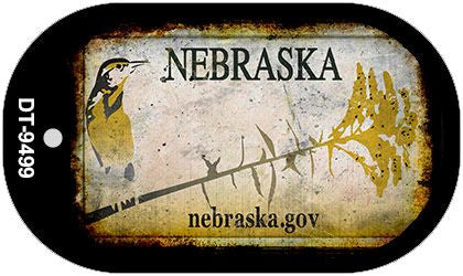 Nebraska Rusty Blank Novelty Metal Dog Tag Necklace DT-9499