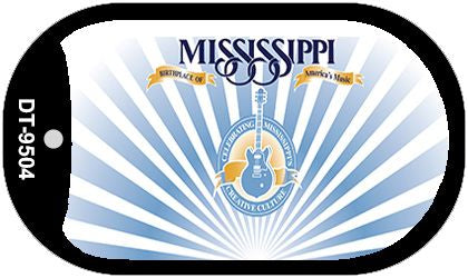 Mississippi State Blank Novelty Metal Dog Tag Necklace DT-9504