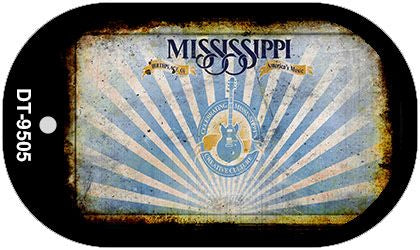Mississippi Rusty Blank Novelty Metal Dog Tag Necklace DT-9505