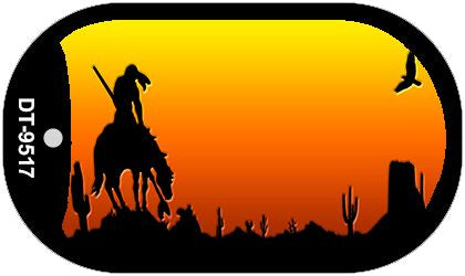End of the Trail Blank Arizona Western Novelty Metal Dog Tag Necklace DT-9517