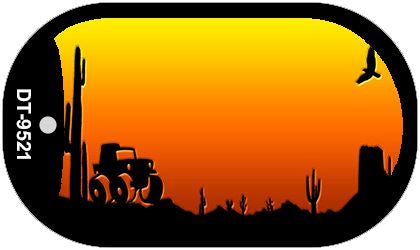 Jeep Sunset Arizona Western Novelty Metal Dog Tag Necklace DT-9521