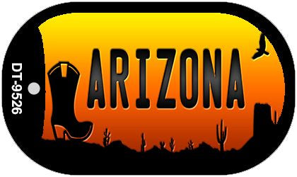 Boot Arizona Western Novelty Metal Dog Tag Necklace DT-9526