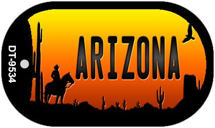 Cowboy Arizona Western Novelty Metal Dog Tag Necklace DT-9534