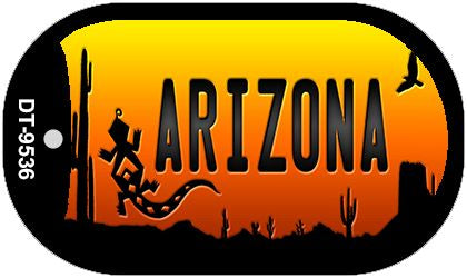 Lizard Arizona Western Novelty Metal Dog Tag Necklace DT-9536
