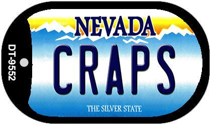 Craps Nevada Novelty Metal Dog Tag Necklace DT-9552