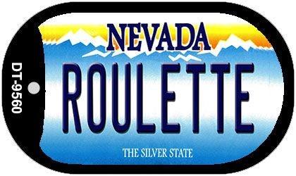 Roulette Nevada Novelty Metal Dog Tag Necklace DT-9560