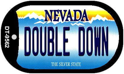 Double Down Nevada Novelty Metal Dog Tag Necklace DT-9562