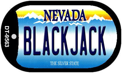 Blackjack Nevada Novelty Metal Dog Tag Necklace DT-9563