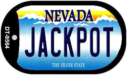 Jackpot Nevada Novelty Metal Dog Tag Necklace DT-9564