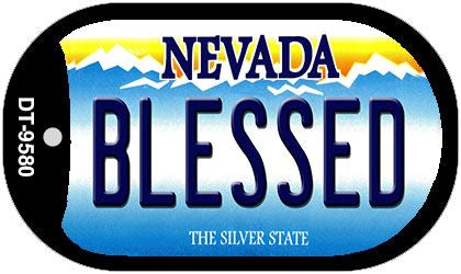 Blessed Nevada Novelty Metal Dog Tag Necklace DT-9580