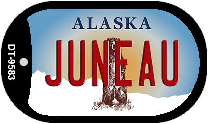 Juneau Alaska Novelty Metal Dog Tag Necklace DT-9583