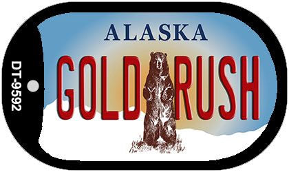 Gold Rush Alaska Novelty Metal Dog Tag Necklace DT-9592