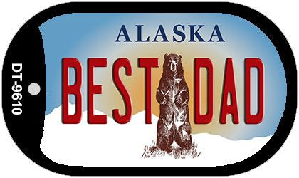 Best Dad Alaska Novelty Metal Dog Tag Necklace DT-9610