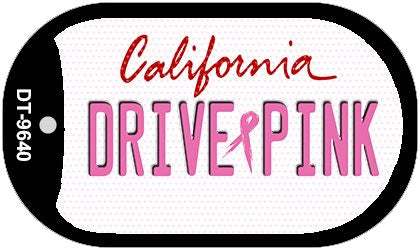 Drive Pink California Novelty Metal Dog Tag Necklace DT-9640