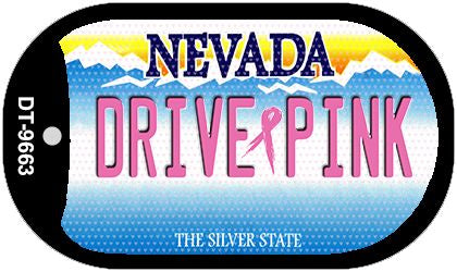 Drive Pink Nevada Novelty Metal Dog Tag Necklace DT-9663