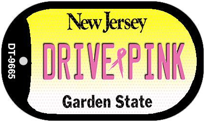 Drive Pink New Jersey Novelty Metal Dog Tag Necklace DT-9665