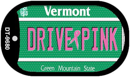 Drive Pink Vermont Novelty Metal Dog Tag Necklace DT-9680