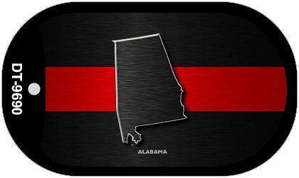 Alabama Thin Red Line Novelty Dog Tag Necklace DT-9690