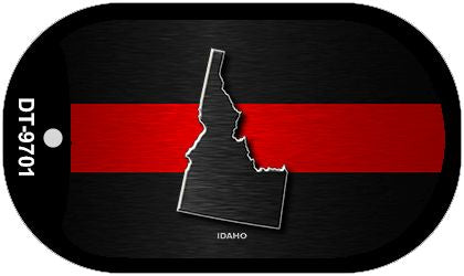 Idaho Thin Red Line Novelty Dog Tag Necklace DT-9701