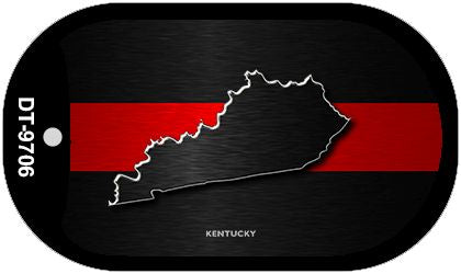 Kentucky Thin Red Line Novelty Dog Tag Necklace DT-9706