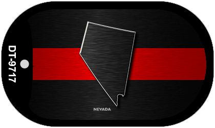 Nevada Thin Red Line Novelty Dog Tag Necklace DT-9717