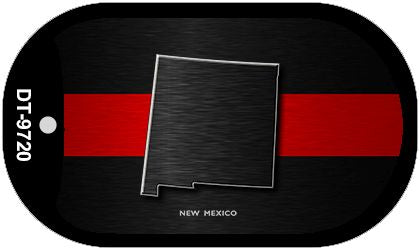 New Mexico Thin Red Line Novelty Dog Tag Necklace DT-9720