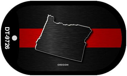 Oregon Thin Red Line Novelty Dog Tag Necklace DT-9726