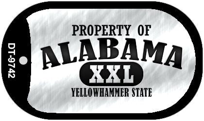 Property Of Alabama Novelty Metal Dog Tag Necklace DT-9742