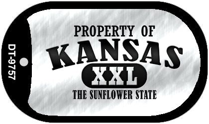 Property Of Kansas Novelty Metal Dog Tag Necklace DT-9757
