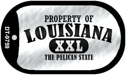 Property Of Louisiana Novelty Metal Dog Tag Necklace DT-9759