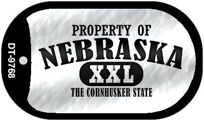 Property Of Nebraska Novelty Metal Dog Tag Necklace DT-9768